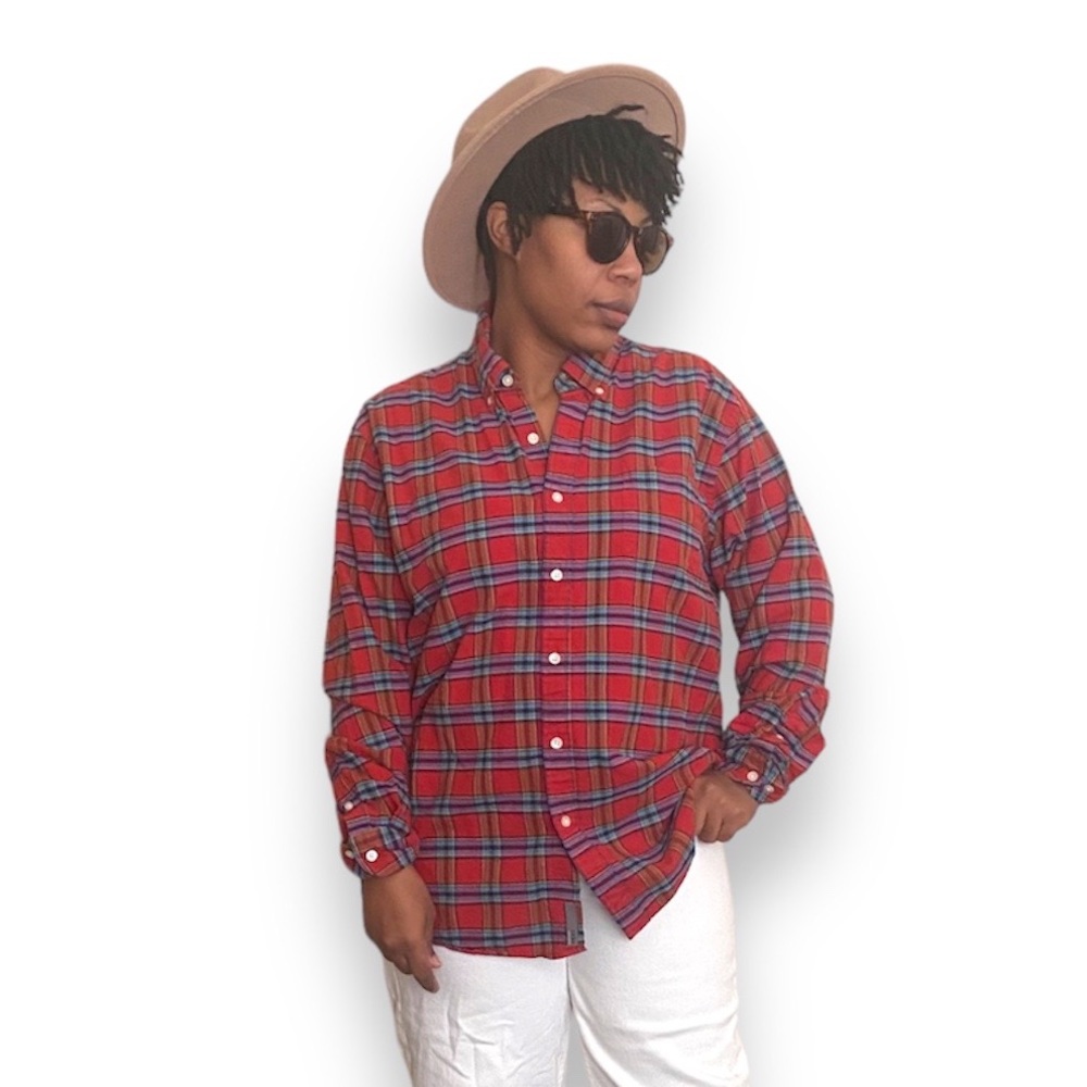 1888 Saddlebred Shirt Button Down Oxford Plaid